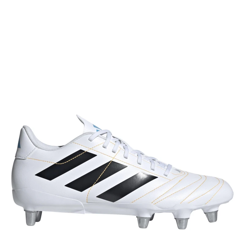 Image of adidas Kakari Adults Soft Ground Rugby Boots Wht/Blk/luc male 7 (40.7)