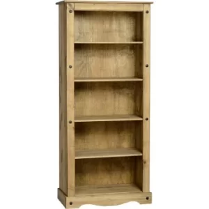 Image of Seconique Corona Tall Bookcase Distressed Wax Pine