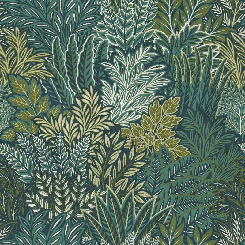 Image of Arthouse Illustrated Foliage Blue Wallpaper