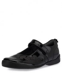 Image of Start-Rite Girls Pump School Shoes - Black Patent