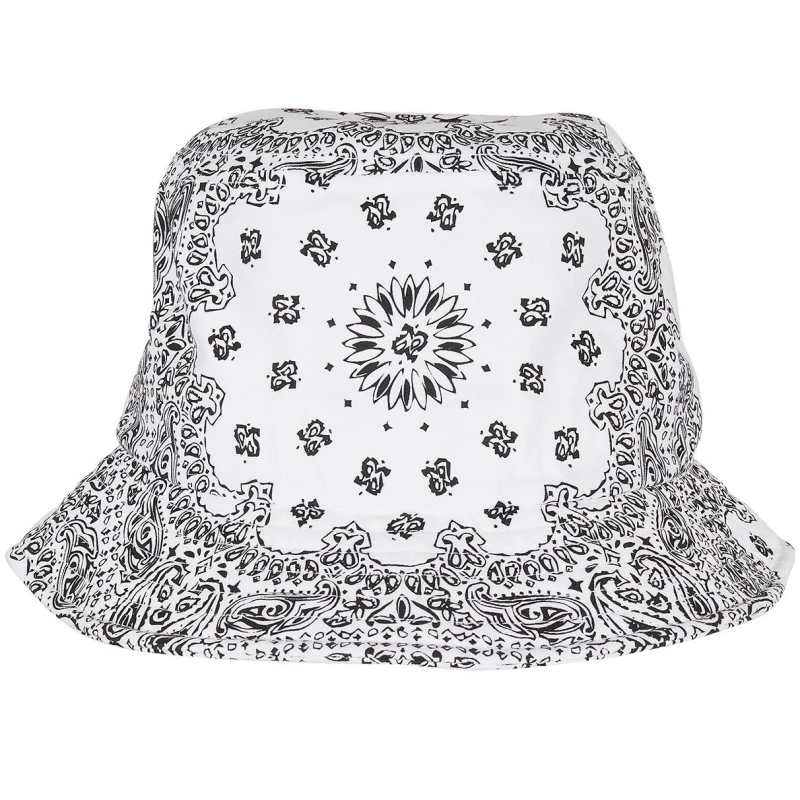 Image of Flexfit Flexfit Men Bandana Printed Bucket Hat in White White One Size Male 5059699849259