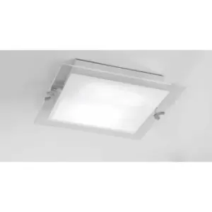 Image of Melbourne ceiling light 15W LED 3000K, 1350lm, polished chrome/frosted white glass