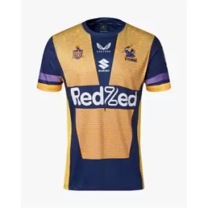 Image of Castore Melbourne Storm Warm Up T-Shirt - Blue