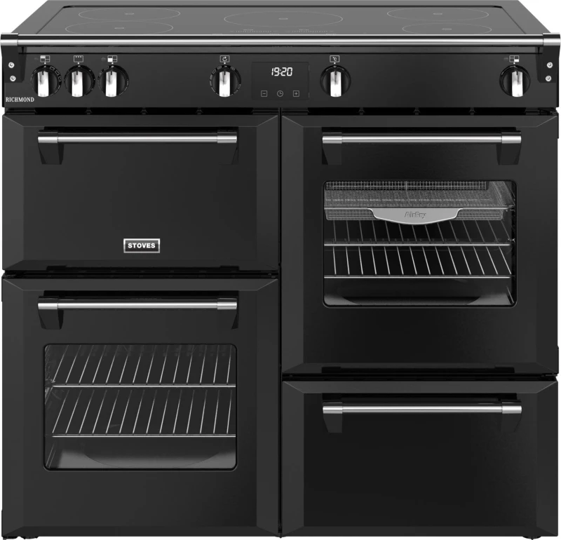 Image of Stoves Richmond 100Ei TCH 100cm Electric Range Cooker with Induction Hob - Black - A/A/A Rated