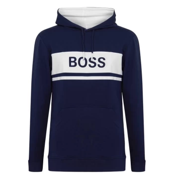 Image of Boss Lightweight Logo Hoodie - Blue