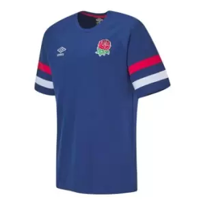 Image of Umbro England Rugby T Shirt Mens - Blue