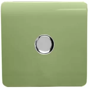 Image of Trendi Switch 1 Gang 120 Watt LED Dimmer Switch in Moss Green