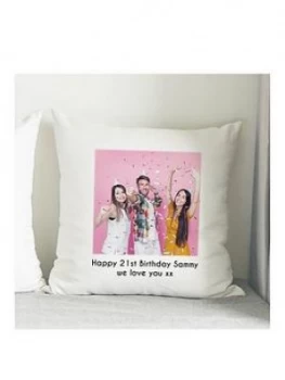 Image of Personalised Message & Photo Cushion