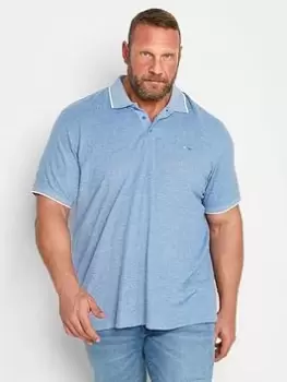 Image of BadRhino Badrhino Blue Birdseye Polo, Blue, Size XL, Men