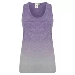 Image of Tombo Womens/Ladies Seamless Fade Out Sleeveless Vest (XXS/XS) (Purple/Light Grey Marl)