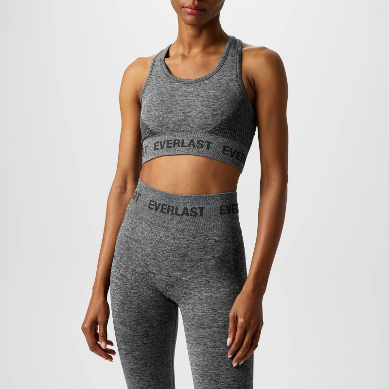 Image of Everlast Racerback Sports Bra Womens - Grey Grey 8