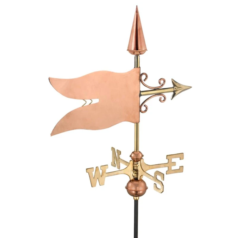 Image of Good Directions Cottage Banner Copper Weathervane - H58 x W39 x L28cm Copper Unisex