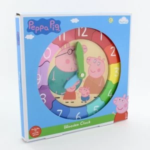 Image of Peppa Pig Wooden Jigsaw Puzzle Clock