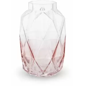 Image of Premier Housewares Small Pink Brice Glass Vase
