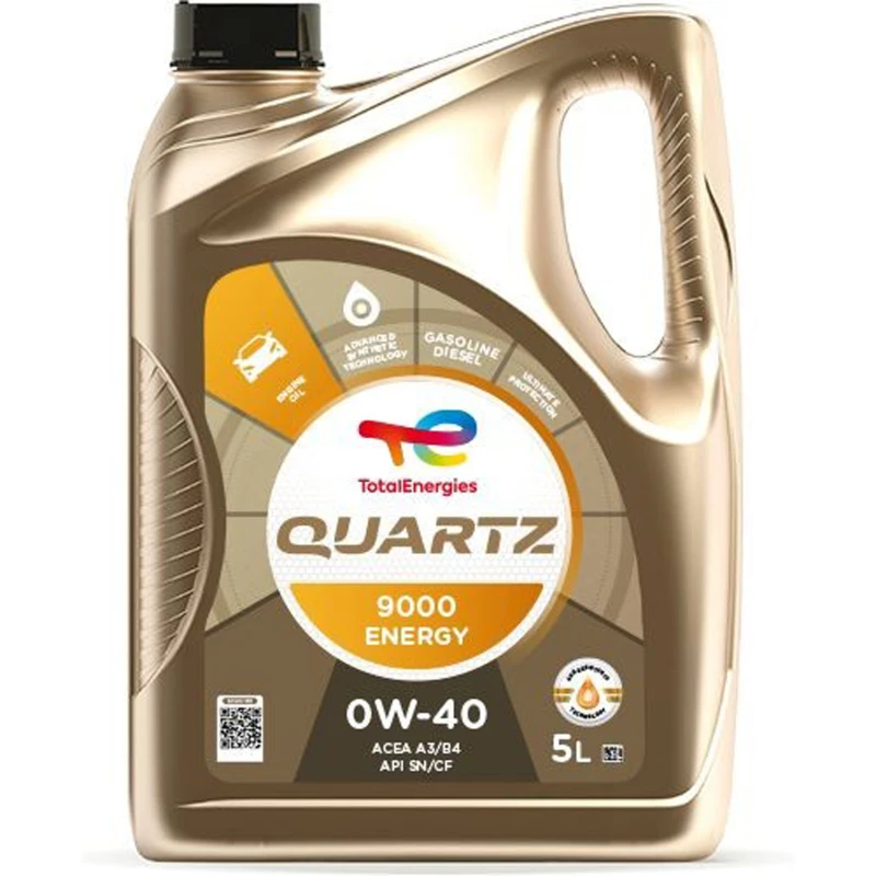 Image of Total Quartz 9000 Energy 0W-40 5l Engine oil 213989 BMW: 5 Saloon, 3 Saloon, 3 Coupe, VOLKSWAGEN: Golf 7, Golf 5, Polo V Hatchback, AUDI: A6 C7 Saloon