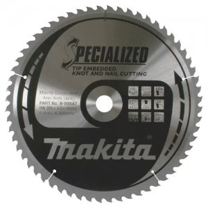 Image of Makita SPECIALIZED Knot Nail Cutting Saw Blade 355mm 60T 30mm