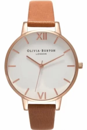 Image of Ladies Olivia Burton Big White Dial Watch OB16BDW19