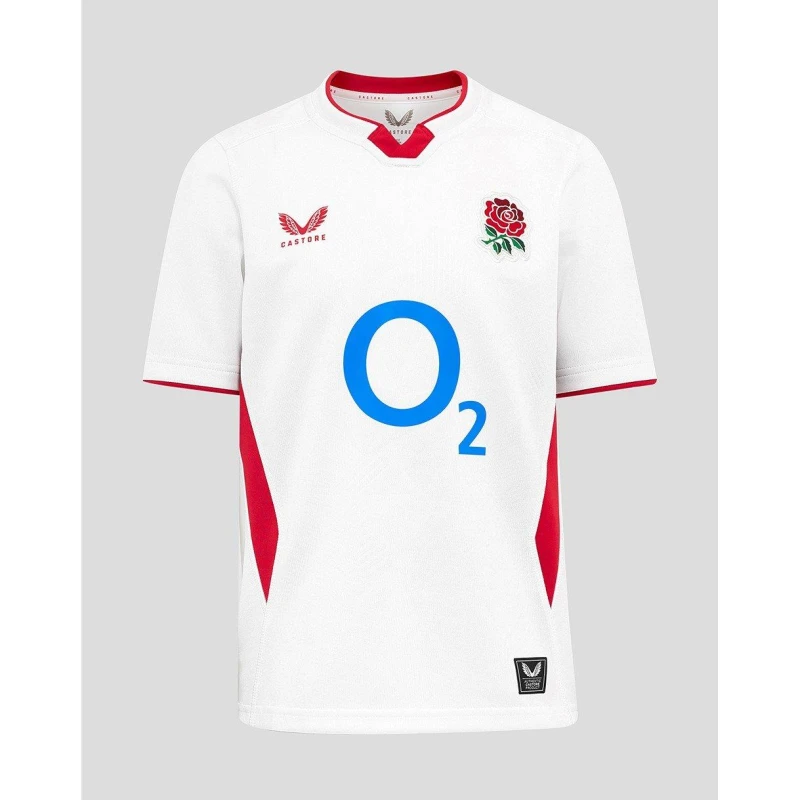 Image of Castore England Home Shirt 2025 Juniors White/Red unisex 9-10 (M)