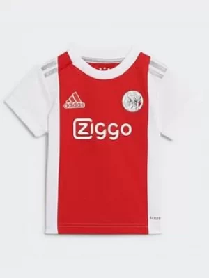 Image of adidas Ajax Amsterdam 21/22 Home Baby Kit, White/Red, Size 6-9 Months
