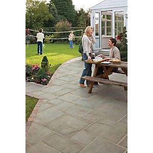 Image of Marshalls Coach House Riven Pennant Grey Mixed Size Paving Patio Pack B 9.7 m2