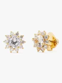 Image of Kate Spade Sunny Stone Halo Stud Earrings, Clear, One Size