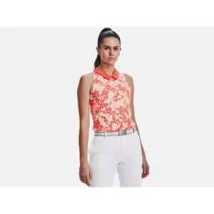 Image of Under Armour 2022 Womens Zinger Rise Slvls Polo Vermillion S