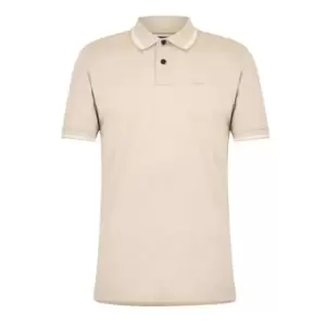Image of Boss Parlay Pique Polo Shirt - Beige
