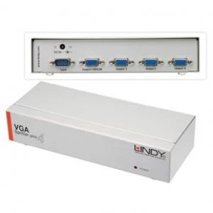 Image of Lindy 4 Port VGA Splitter Pro 4x VGA