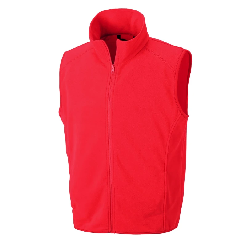 Image of Result Result Men Core Micro Fleece Gilet in Red Size: X-Small Red XS Male 5059000113413