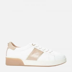 Image of Dune Womens Eden Leather Low Top Trainers - White - UK 7