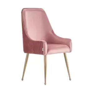 Image of Soho lux Velvet Dining Chair Single, Pink