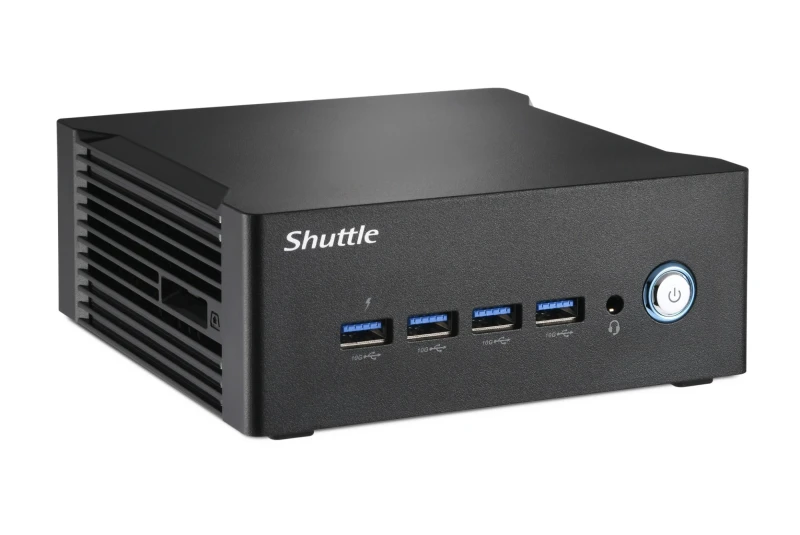 Image of Shuttle Nano PC NA10H7. AMD Ryzen 7-8845HS APU. Radeon780M . 2xHDMI.