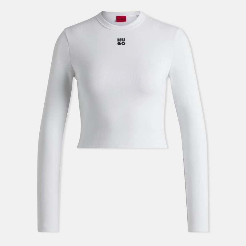 Image of Hugo Long Sleeved Logo T-Shirt White female XS