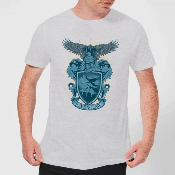 Image of Harry Potter Ravenclaw Drawn Crest Mens T-Shirt - Grey - XS - Grey