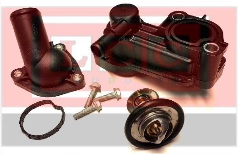 Image of LCC LCCF06006Z Thermostat Housing with thermostat Plastic Thermostat Housing (1792)