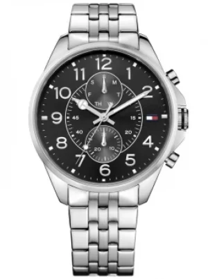 Image of Tommy Hilfiger Dean Stainless Steel Black Dial Bracelet Watch 1791276