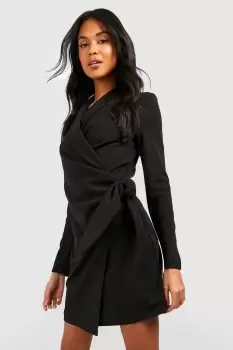 Image of Wrap Detail Blazer Dress