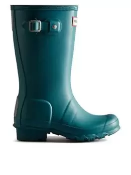 Image of Hunter Original Kids Wellington Boots, Blue, Size 11 Younger