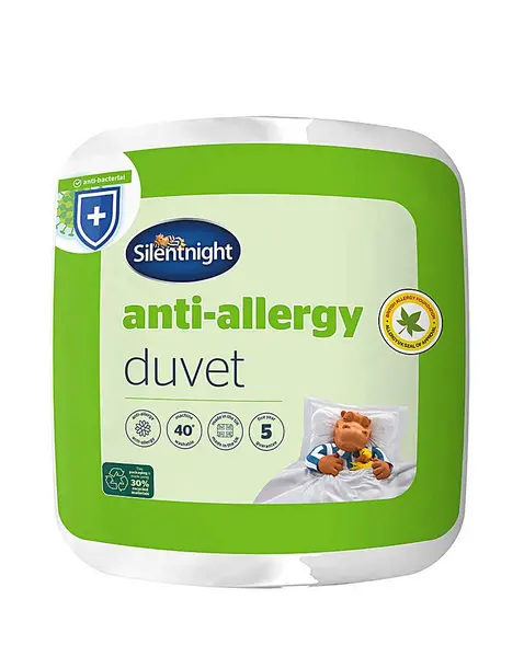 Image of Anti Allergy 10.5 Tog Duvet White KING XA37403