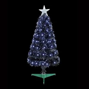 Image of Premier Decorations 80cm Slim Black Fibre Optic Tree