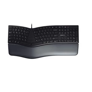 Image of CHERRY KC 4500 - Ergonomic Keyboard - Black Keyboard - Wired