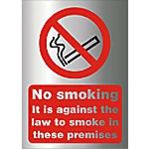 Image of Prohibition Sign No Smoking Aluminium 20 x 15 cm