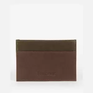 Image of Barbour Padbury Leather and Canvas Card Holder