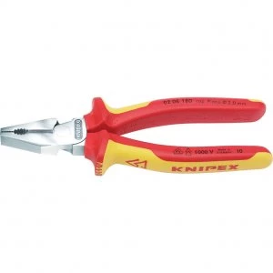 Image of Knipex VDE Insulated High Leverage Combination Pliers 180mm