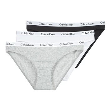 Image of Calvin Klein Jeans CAROUSEL BIKINI X 3 womens Knickers/panties in Black - Sizes S,M,XS
