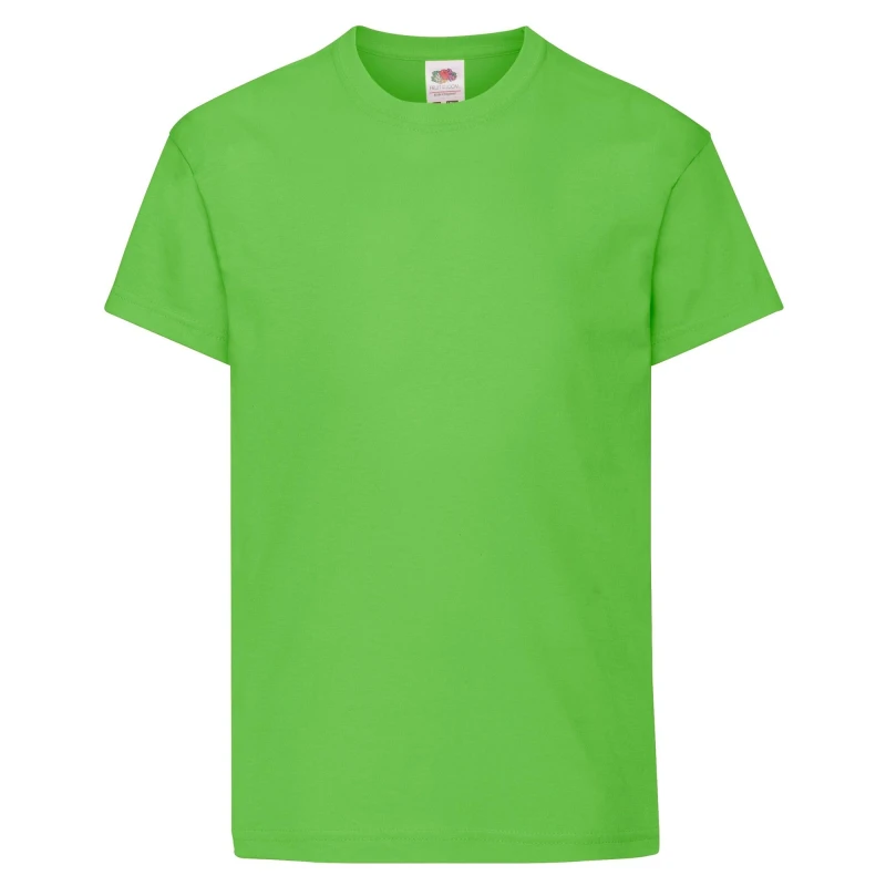 Image of Fruit of the Loom Original T-Shirt in Lime Size: 12-13 Years Lime Unisex 12-13 Years