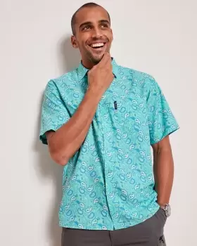 Image of Cotton Traders Mens Guinness Short Sleeve Soft Touch Shirt in Green