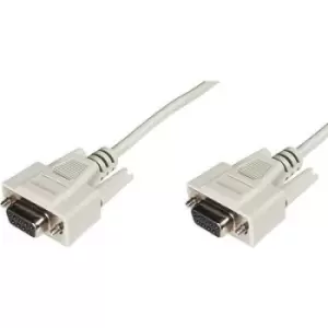 Image of Digitus Series Cable [1x D-SUB socket 9-pin - 1x D-SUB socket 9-pin] 3m Beige