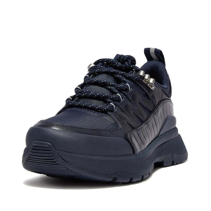 Image of Womens leather hiking boots FitFlop Neo-D-Hyker Noir Female 36