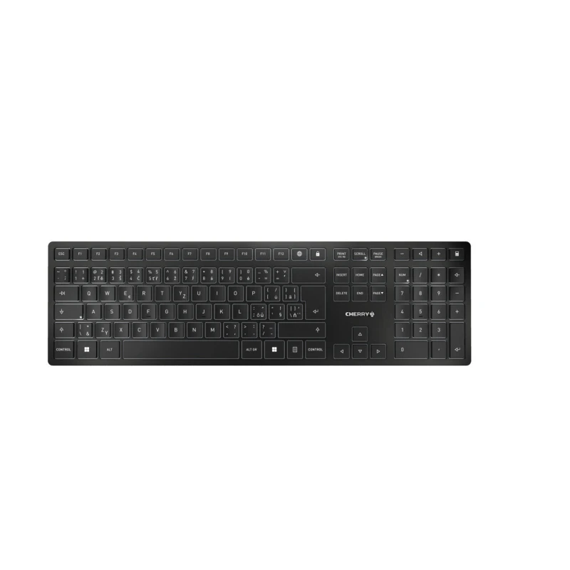 Image of Cherry CHERRY KW 9100 SLIM keyboard Universal RF Wireless + Bluetooth Black JK-9100CS-2